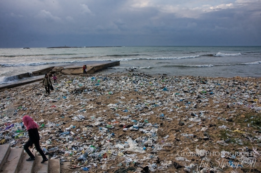 lebanon beach trash