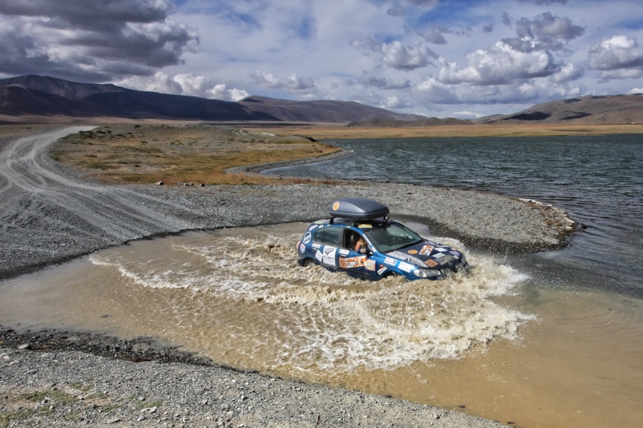 Mongol rally river crossing