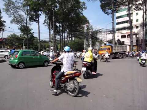 View from a Cyclo - Vietnam Traffic Circle