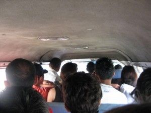 Nepal bus at maximum capacity