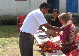 The Principal tying my khata