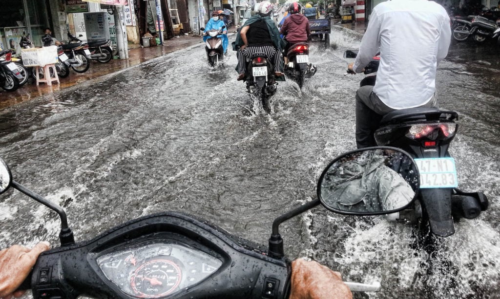 driving in rainy season vietnam