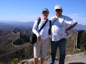 My father and I on the Great Wall