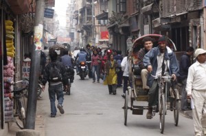 The busy streets of Kathmandu