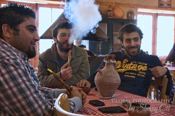 Smoking shisha in Lebanon