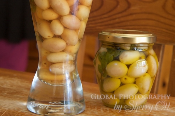 white olives