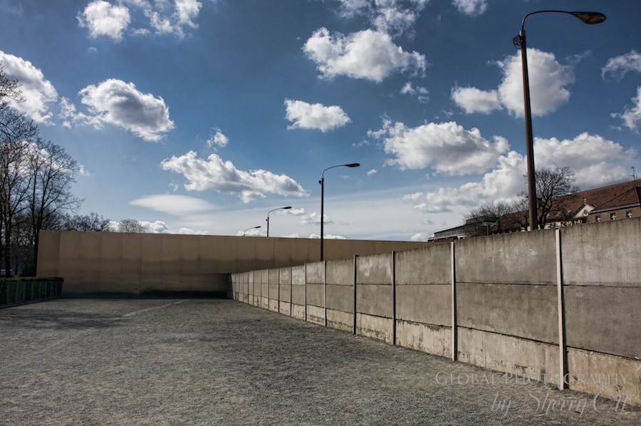 The East German side of the Berlin wall