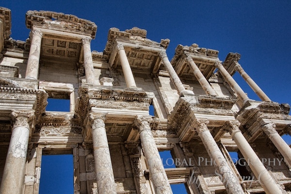 The columns of Celsus Library still stand