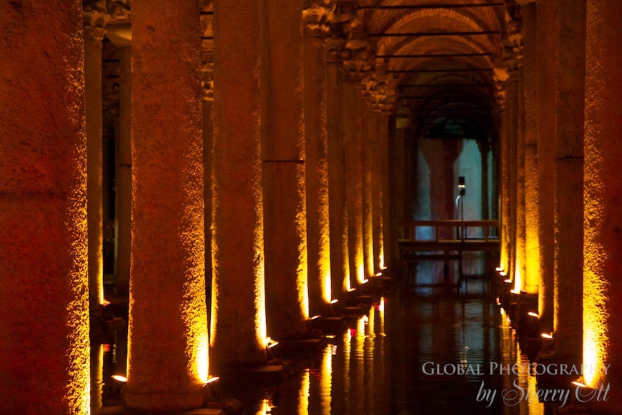 columns of the basilica cistern