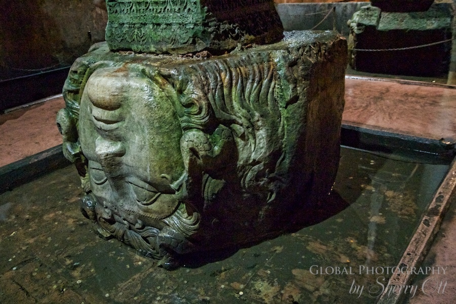 Inverted Medusa in Basilica Cistern