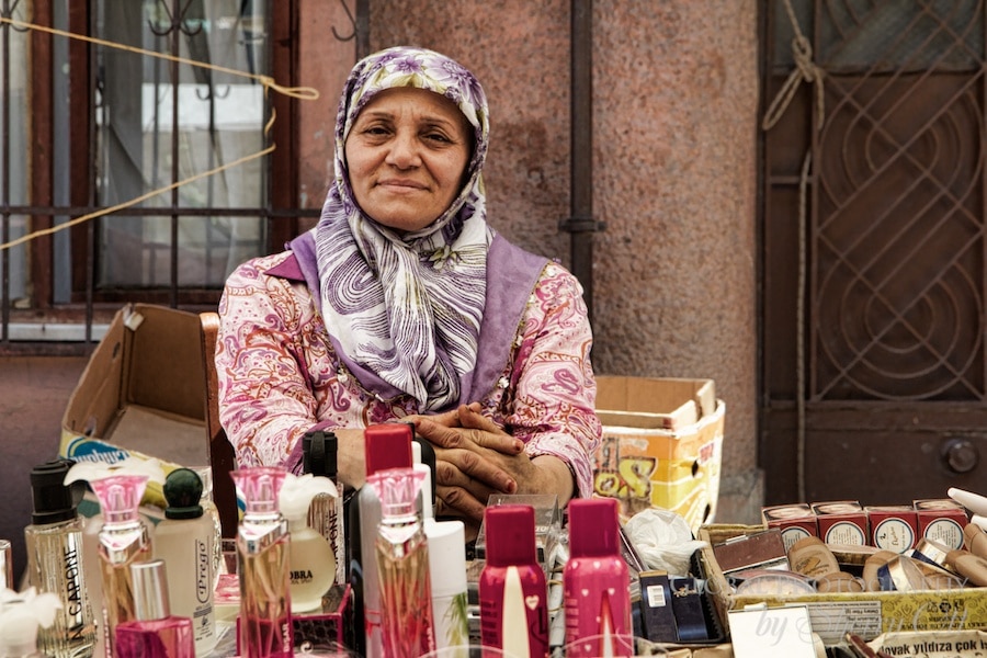 turkish woman at the market