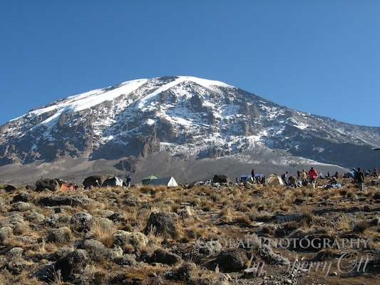 Camping - with a clear view of Mt. Kilimanjaro