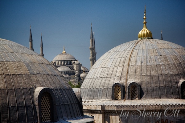 View of the Blue mosque from Hagia sophia