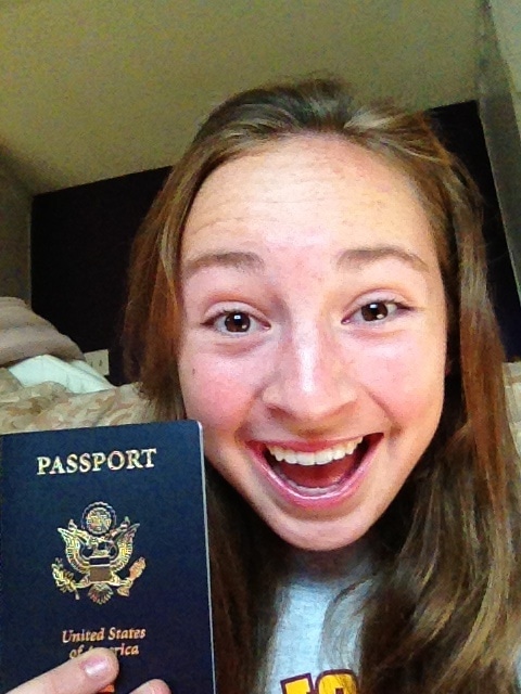 Evie and her new passport