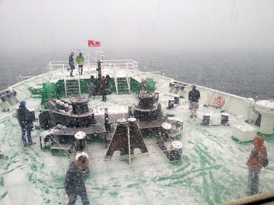 A snow day on the MS Expedition
