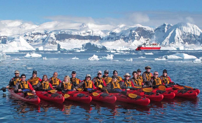 things to do in antarctica - kayak