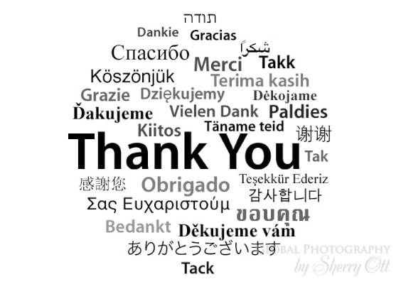 Expressing gratitude in words