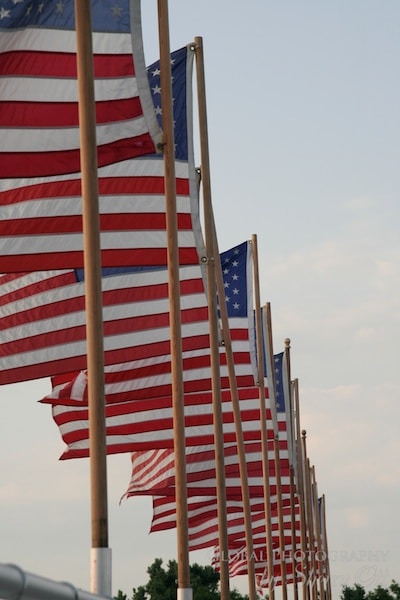 line of flags
