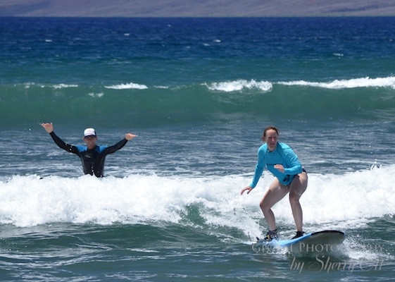 Maui surfer girls lessons
