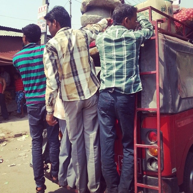 outdoor transportation in India on the Rickshaw Run