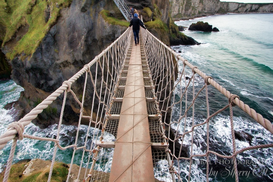 Crossing Carrick-a-Rede Rope Bridge with kids Destination travel blog