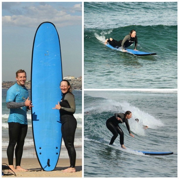 Bondi Beach surfing