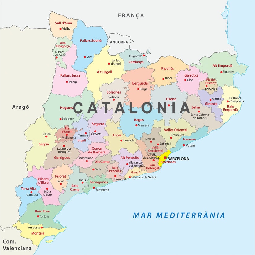map spanish pyrenees