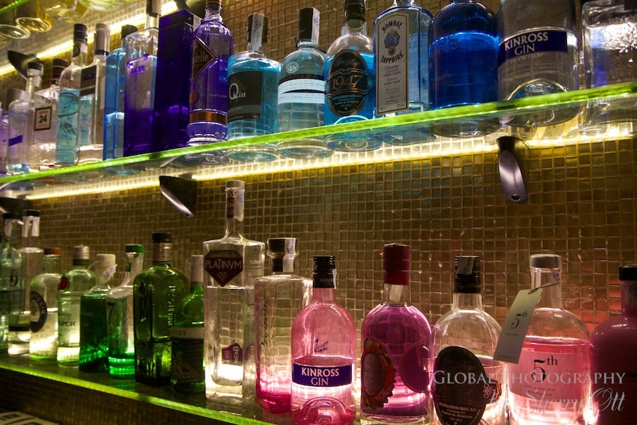 Ramonas colorful collection of gin