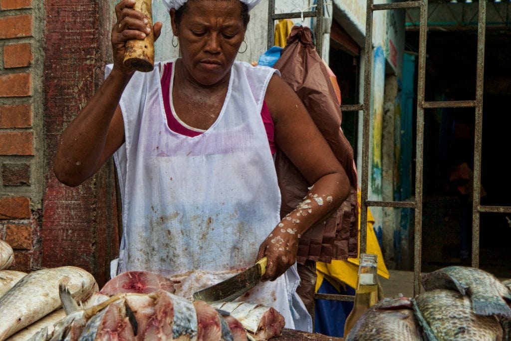 bazurto market cartagena fish monger