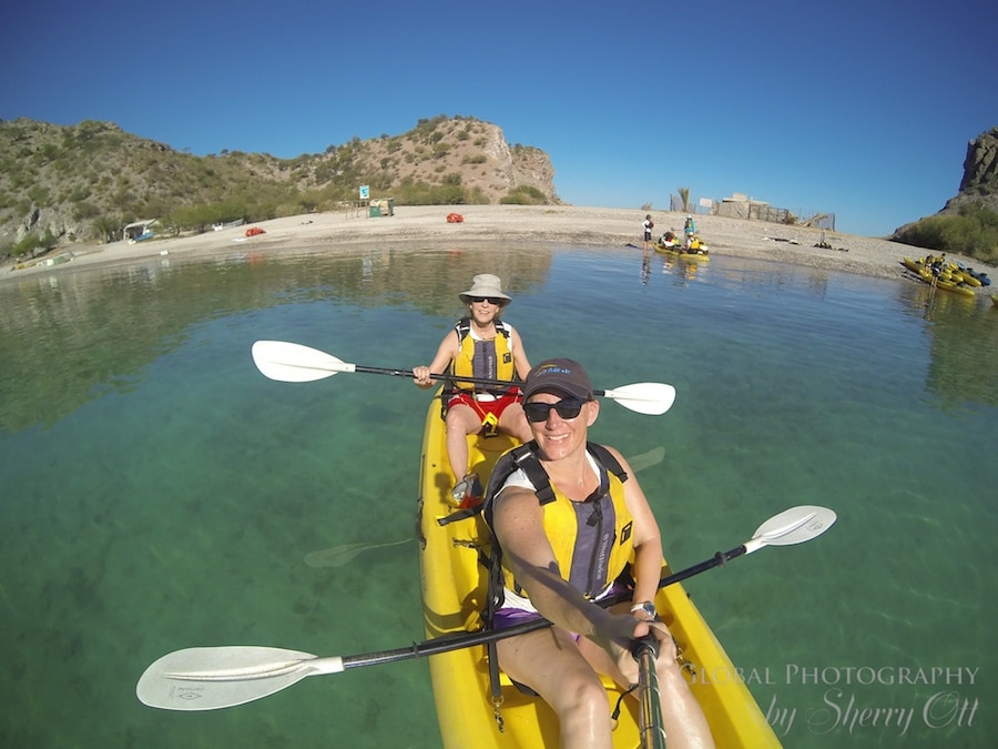 Sherry and Kristin in kayak
