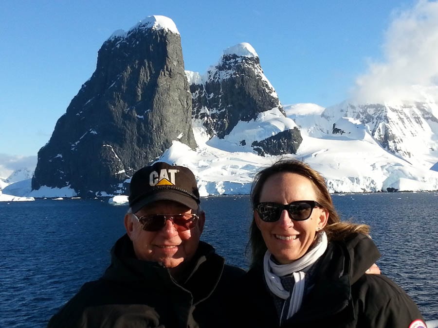 Mi papá y yo en la Antártida
