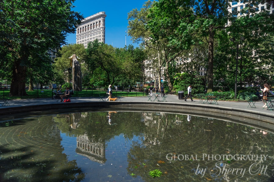 Madison Square Park reflection