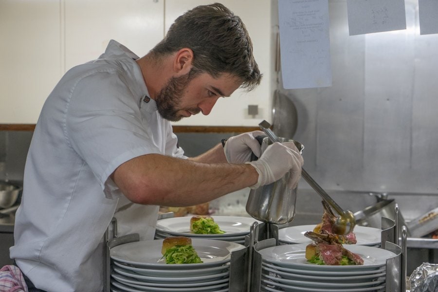 ship chef while cruising to Antarctica