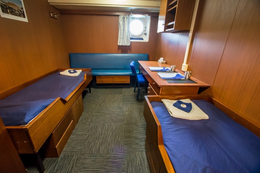 cabin on the spirit of enderby, the cruise I took to Antarctica through the Southern Sea