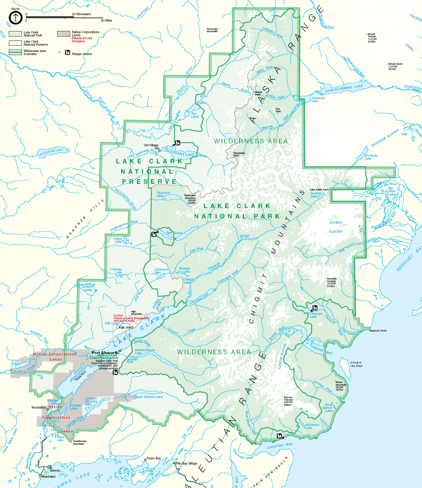 Map lake clark national park