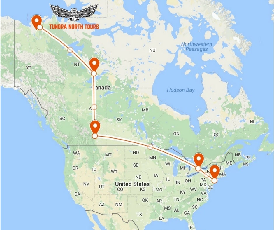 Arctic Adventure Tours getting there map