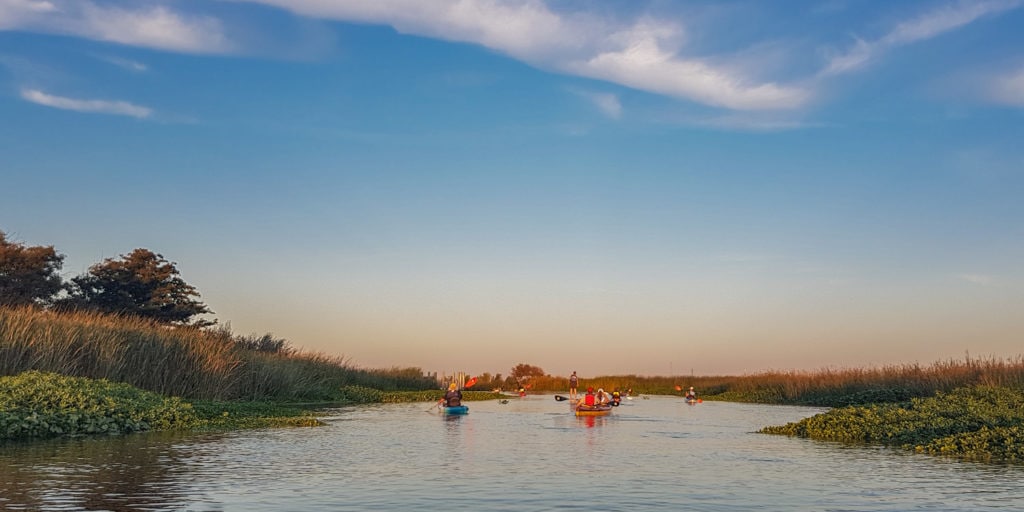 kayaking in California Delta