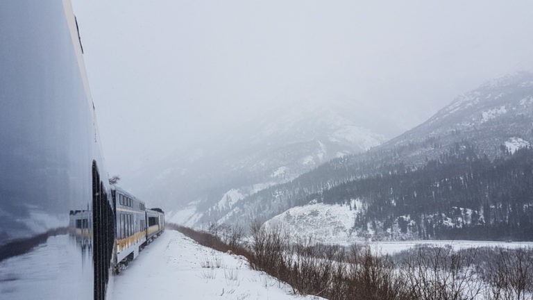 Alaska train trips on the AKRR aurora winter train