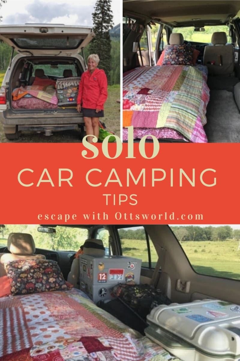 solo car camping tips