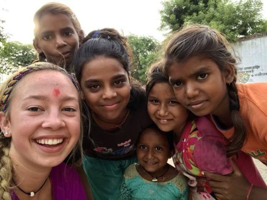 India with teenagers