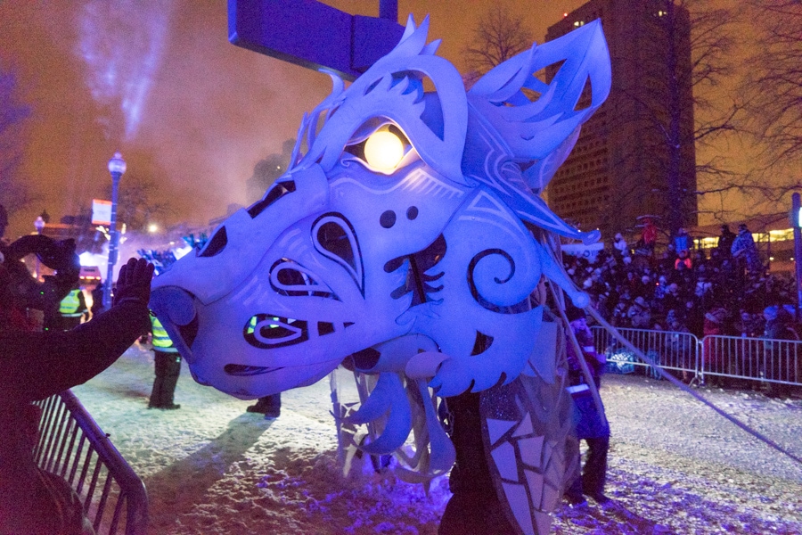 Quebec winter carnival parade