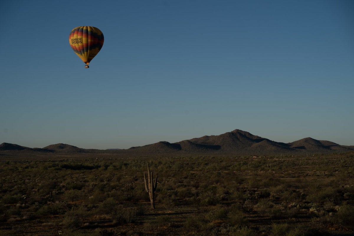 hot air baloon sonoran desert