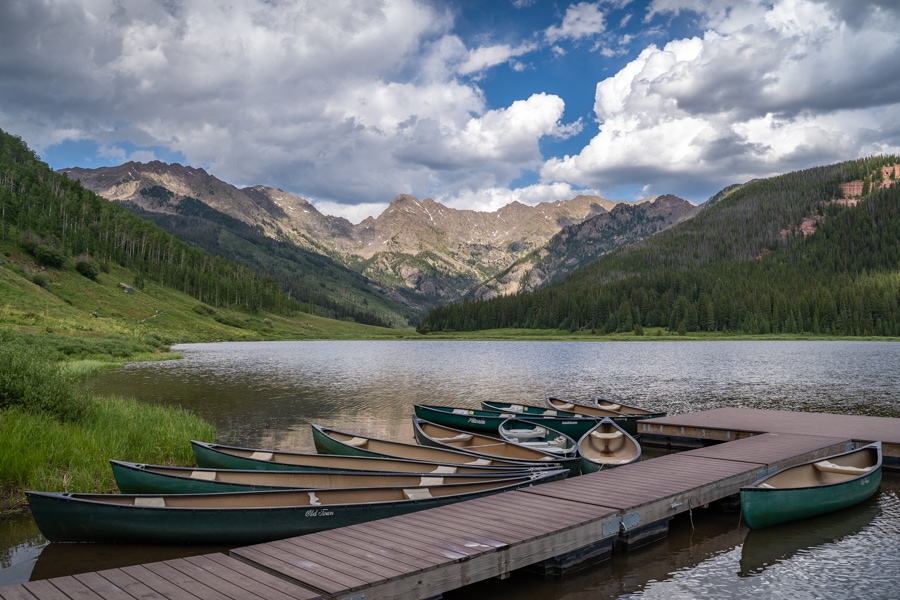 piney lake vail canoe rental