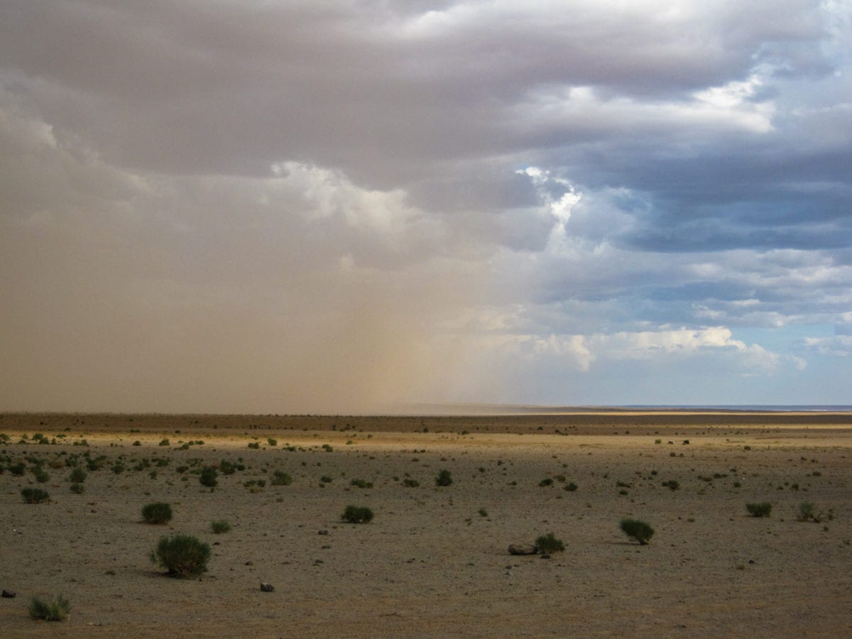 Sand storm gobi desert