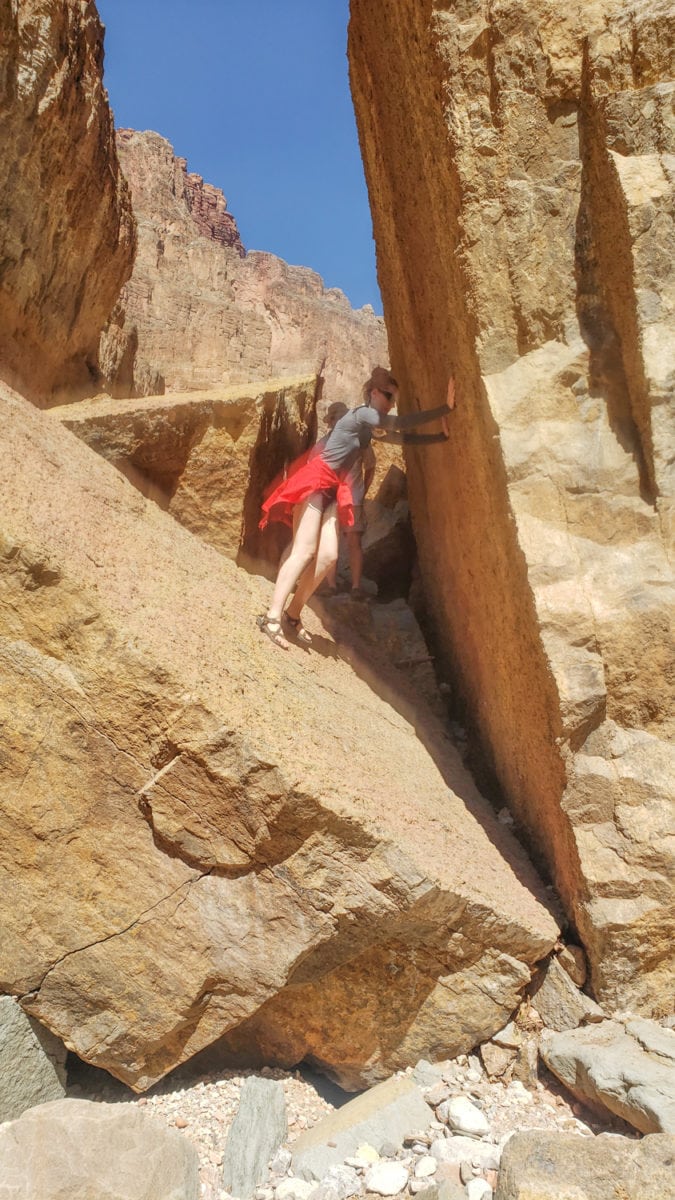 scrambling and hiking