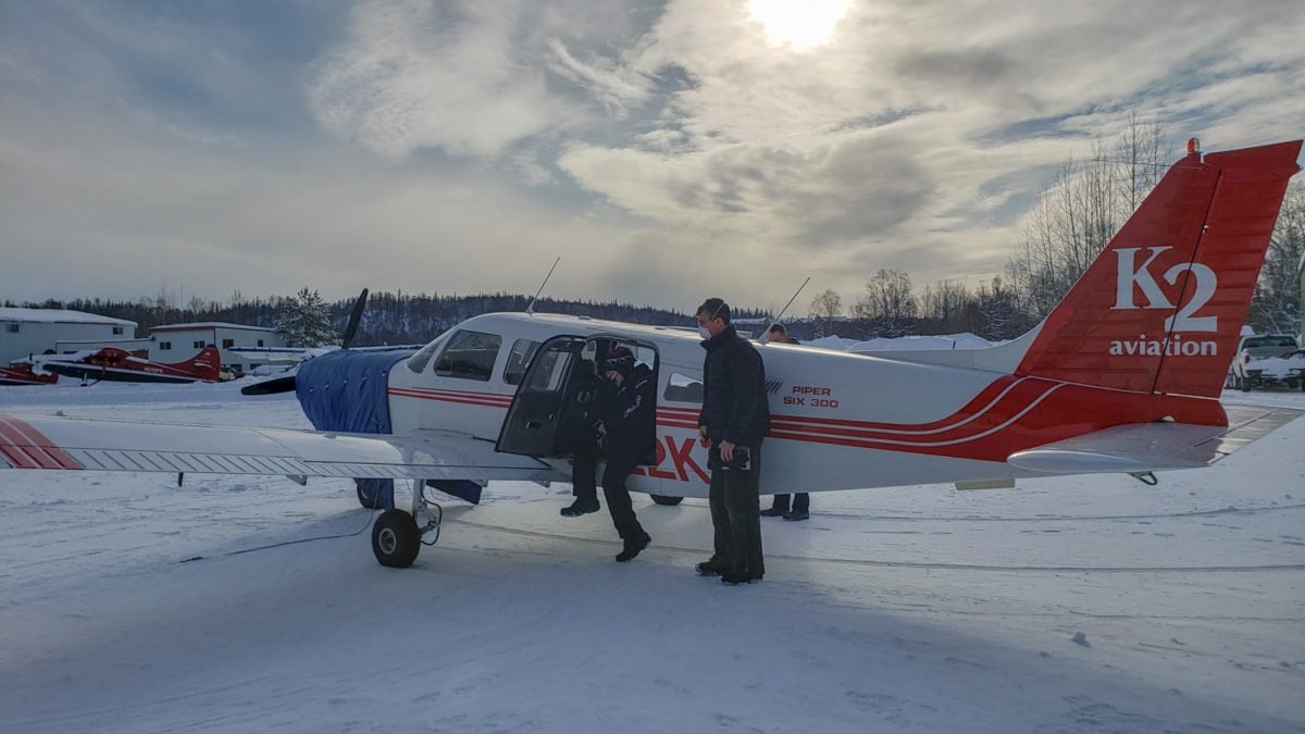 Alaska bush plane winter flightseeing