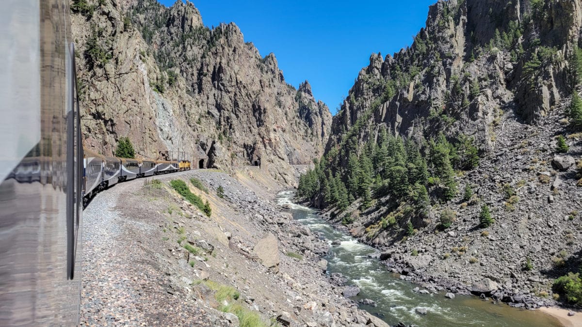 Gore Canyon Colorado by train