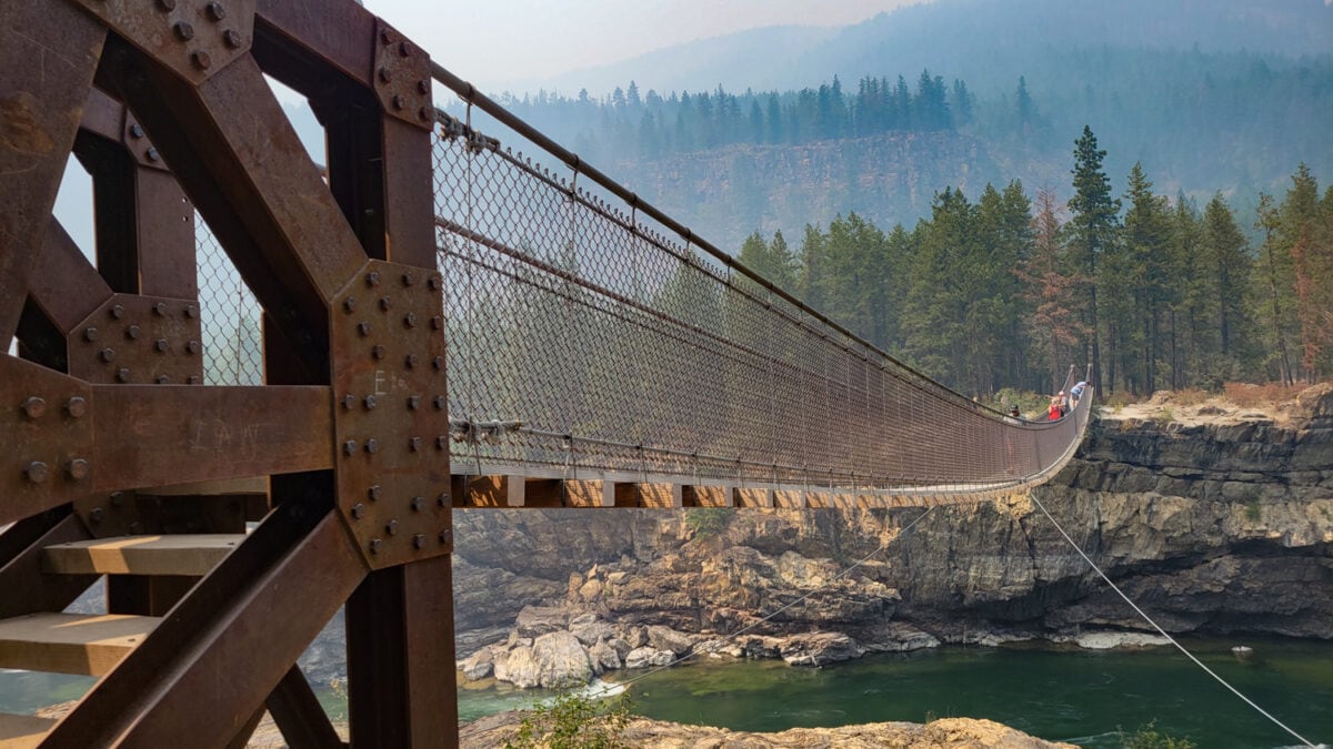 swinging bridge western montana