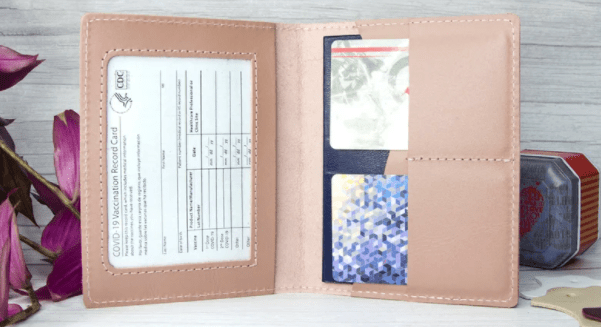 passport holder with vaccine card