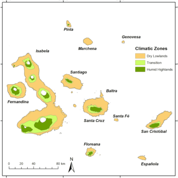 Galapagos Islands highlands lowlands